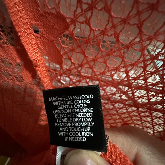 Torrid size 2 coral floral lace 3/4 sleeve open cardigan kimono tunic - Picture 7 of 9